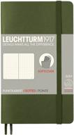 leuchtturm1917 - pocket a6 dotted softcover notebook (army) - 123 numbered pages logo