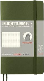 img 4 attached to LEUCHTTURM1917 - Pocket A6 Dotted Softcover Notebook (Army) - 123 Numbered Pages