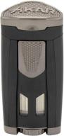 🔥 xikar hp3 triple flame cigar lighter with ez-view red fuel window and honeycomb texture, in a stylish matte black gift box logo