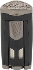 img 4 attached to 🔥 Xikar HP3 Triple Flame Cigar Lighter with EZ-View Red Fuel Window and Honeycomb Texture, in a Stylish Matte Black Gift Box