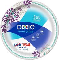 shop dixie everyday paper plates - lunch or light dinner plate, 8.5 inches, 154 count logo