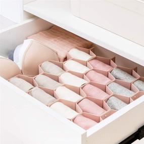 img 3 attached to 🗂️ Maximize Drawer Space: Poeland Drawer Divider Organizer - 8pcs DIY Plastic Grid Honeycomb Dividers