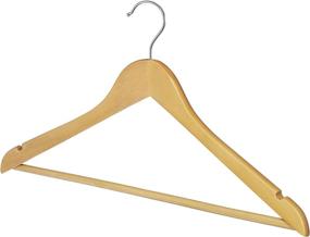 img 1 attached to 👔 Whitmor GRADE A Natural Wood Suit Hangers: Premium Set of 16 for Organized Wardrobes