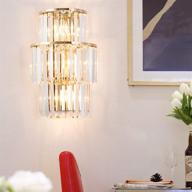 🌙 ночник mooni gold crystal wall sconces lighting - идеально подходит для кроватей, коридоров, гостиных комнат | стиль фермерского дома, размеры 12 дюймов длина x 16.5 дюймов высота логотип