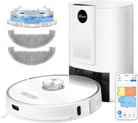 img 4 attached to 🧹 Ultenic T10 Robot Vacuum and Mop: Self Empty Station, 3000Pa Suction, Multi-Floor Mapping, Laser Navigation | Ideal for Pet Hair, Hard Floor, Carpet | APP, Remote, Alexa, Google Home Control