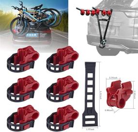 img 3 attached to 🚲 Convenient and Versatile 6pcs/Set Car Trunk Mount Bike Rack Hitch Stand Carrier with Spare Hooks and Rubber Straps in Red & Black