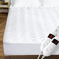 🌊 water-resistant queen heated mattress pad | electric bed topper with 8-21" deep pocket stretch logo
