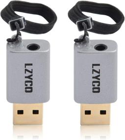 img 4 attached to LZYCO USB Audio Adapter with 3.5mm Aux TRRS Jack for Headphone & Microphone - 🔌 External Stereo Sound Card with Integrated Audio Out, Silver - Not Compatible with TV or Car Systems