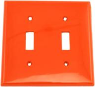 🔴 leviton 80709-r 2-gang toggle device switch wallplate: standard size, red, thermoplastic nylon logo