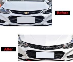 img 4 attached to 🚗 Enhance Your Chevy Cruze 2016-2018 with Front & Rear Black Bowtie Emblems - Bumper Logo Upgrade