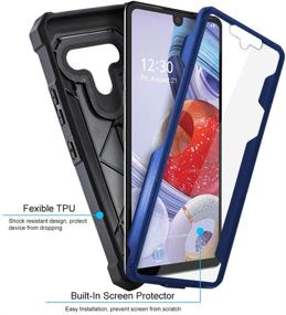 img 2 attached to 📱 COVRWARE Aegis Pro Series Case for LG Stylo 6 - Full-Body Rugged Holster Armor Cover with Built-in Screen Protector, Belt Clip, Kickstand - Blue