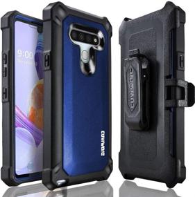 img 4 attached to 📱 COVRWARE Aegis Pro Series Case for LG Stylo 6 - Full-Body Rugged Holster Armor Cover with Built-in Screen Protector, Belt Clip, Kickstand - Blue