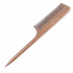 img 1 attached to 🌿 Sandalwood Fine Tooth Comb by Breezelike Hair Combs - Natural Aroma Wooden Tail Comb for Women, No Static