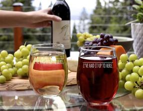 img 1 attached to 🍷 I'm Fed Up" Wine Glass: Trendy Wine Glasses, Ideal Birthday Gifts, Birthday Gift Ideas for Him/Her, Adorned Wine Glasses for Mom & Sister, Quirky Wine Glass, Hilarious Glass for Wine Lovers