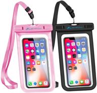 📲 glbsunion universal waterproof case: 2-pack ipx8 dry bags for iphone 12/11/pro/xs/8 plus samsung galaxy s21/s20/s10 edge note google pixel htc sony up to 6.9 logo