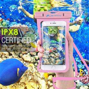 img 2 attached to 📲 GLBSUNION Universal Waterproof Case: 2-Pack IPX8 Dry Bags for iPhone 12/11/Pro/XS/8 Plus Samsung Galaxy S21/S20/S10 Edge Note Google Pixel HTC Sony up to 6.9