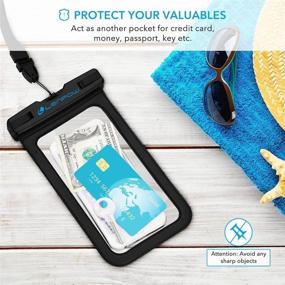 img 1 attached to 📲 GLBSUNION Universal Waterproof Case: 2-Pack IPX8 Dry Bags for iPhone 12/11/Pro/XS/8 Plus Samsung Galaxy S21/S20/S10 Edge Note Google Pixel HTC Sony up to 6.9