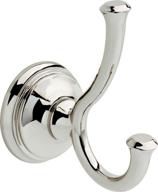 🛁 delta cassidy robe hook, polished nickel towel hook for bathroom, bathroom accessories, 79735-pn 3.88 x 2.50 x 3.88 inches logo