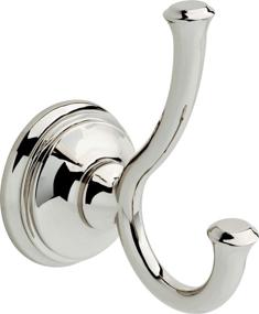 img 4 attached to 🛁 Delta Cassidy Robe Hook, Polished Nickel Towel Hook for Bathroom, Bathroom Accessories, 79735-PN 3.88 x 2.50 x 3.88 Inches