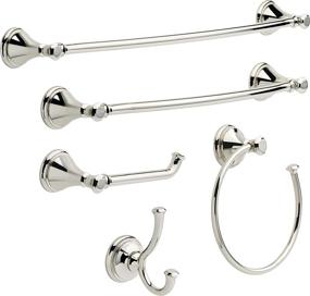 img 3 attached to 🛁 Delta Cassidy Robe Hook, Polished Nickel Towel Hook for Bathroom, Bathroom Accessories, 79735-PN 3.88 x 2.50 x 3.88 Inches