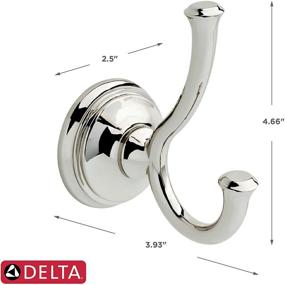 img 1 attached to 🛁 Delta Cassidy Robe Hook, Polished Nickel Towel Hook for Bathroom, Bathroom Accessories, 79735-PN 3.88 x 2.50 x 3.88 Inches