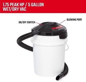 img 2 attached to 🔌 CRAFTSMAN CMXEVBE17678 Wet/Dry Vac Powerhead: A Robust 1.75 Peak HP Bucket Vacuum for Powerful Cleaning