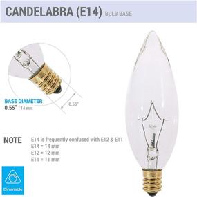 img 2 attached to 💡 European Torpedo Chandelier Bulbs - Crystal Clear for Enhanced Illumination