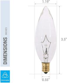 img 1 attached to 💡 European Torpedo Chandelier Bulbs - Crystal Clear for Enhanced Illumination