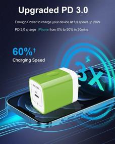 img 3 attached to ⚡ Super Fast USB C Wall Charger 3.0 - Charge iPhone 13/12/11 Pro Max, Samsung Galaxy S21/S20, and More