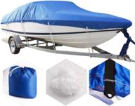 🚤 heavy duty 210d marine grade oxford fabric boat cover - trailerable, waterproof - fits 14-16ft length, 90" beam width - v-hull/tri-hull trailer fishing ski runabout - blue логотип