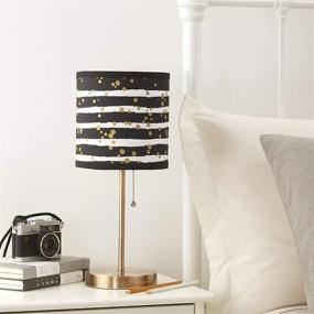 img 1 attached to 🖤 Black and Gold Dots Stick Table Lamp by Urban Shop