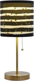 img 2 attached to 🖤 Black and Gold Dots Stick Table Lamp by Urban Shop