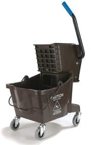 img 4 attached to 🧼 Carlisle 3690869 Commercial Mop Bucket: Side Press Wringer, 26 Qt Capacity - Brown