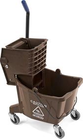 img 1 attached to 🧼 Carlisle 3690869 Commercial Mop Bucket: Side Press Wringer, 26 Qt Capacity - Brown