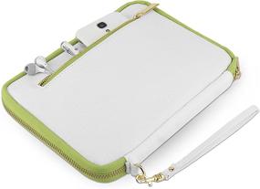 img 1 attached to 📚 VanGoddy Portable White and Green Travel Cover Sleeve Carrying Case for Amazon Fire HD 8, 7, Kindle, Oasis, Voyage, and Paperwhite