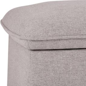 img 1 attached to 🛋️ Simpli Home Emily Ottoman: 39 inch Wide Lift Top Storage in Cloud Grey Linen Look Fabric - Spacious and Stylish for Living Room, Entryway & Bedroom