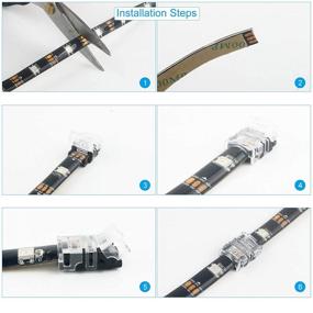 img 3 attached to 💡 RGBZONE 10Pcs LED Strip Connector 3 Pin 10mm - Unwired Gapless Solderless Connector for Dual Color and Digital Pixel Strip Light
