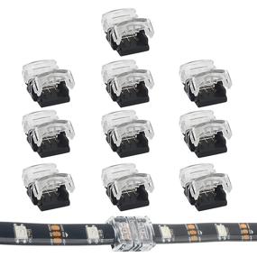 img 4 attached to 💡 RGBZONE 10Pcs LED Strip Connector 3 Pin 10mm - Unwired Gapless Solderless Connector for Dual Color and Digital Pixel Strip Light