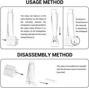 img 1 attached to 🦷 Set of 3 Large White Rolling Tube Toothpaste Squeezers with Stand for Bathroom Accessories (7.1 x 4.1 x 5CM)