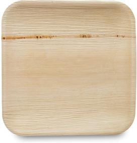 img 3 attached to 🍽️ Raj Palm Leaf Plates [50-Pack] 7-inch Square Bamboo-like Disposable Plates - Decorative, Strong, Compostable Tableware for Wedding, Lunch, Dinner, Birthday, Camping, BBQ, Picnic