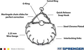 img 3 attached to 🐶 Herm Sprenger Prong Dog Training Collar - Quick Release Buckle, Ultra-Plus Chrome Plated Steel Pet Pinch Collar, No-Pull Collar for Dogs - Anti Pull Training Collar, Made in Germany