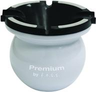 fess products 4-inch premium white glow-in-the-dark spill-proof cigarette cigar ashtray logo