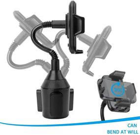 img 1 attached to 📱 Cup Car Phone Holder for Car - Universal Adjustable Cup Holder Mount for iPhone13, Samsung Galaxy S20/S10, Nexus, Sony, HTC, Huawei, LG - Ideal for iPhone 12/11 pro/Xs/Max/X/XR/8/7/6 Plus and More