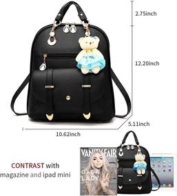 img 2 attached to 🎒 Multi Way Women's School Backpack Purse