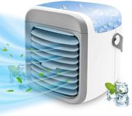 🌬️ allyag portable air conditioner fan: evaporative cooling & filtration function, ideal for home office bedroom with 7 color night light waterbox logo