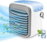 🌬️ allyag portable air conditioner fan: evaporative cooling & filtration function, ideal for home office bedroom with 7 color night light waterbox логотип