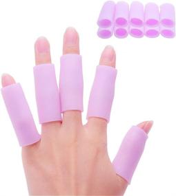 img 1 attached to 🖐️ 10-Pack Finger Sleeve Protectors - Silicone Thumb Sleeves for Arthritis, Basketball, Mallet Finger, Trigger Finger, Corns, and Blisters - by Povihome