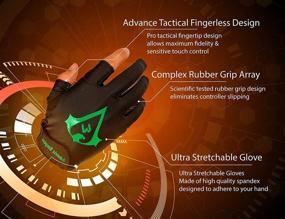 img 1 attached to 🎮 Ameri Empire Pro Fingerless Gaming Gloves: Ultimate Solution for Sweaty Hands & Enhanced Gaming Performance | Gamer Gloves for PS4, Xbox One, EPG Anti-Sweat | Finger Gloves & Gamer Grip Combo