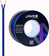 🔊 oxygen-free copper 99.9% ofc javex speaker wire 16-gauge awg cable for hi-fi systems, mixer, amplifiers, av receivers, home theater, subwoofer, and car audio system - 100 ft, blue/black logo