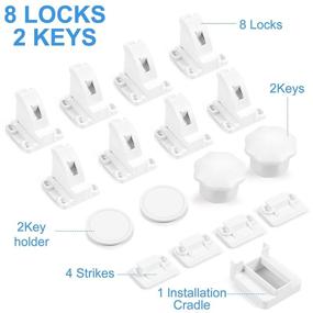 img 1 attached to 🔒 8-Pack Magnetic Cabinet and Drawer Locks for Kitchen Childproofing - SVsunvo Baby Child Safety Magnetic Cabinet Latches